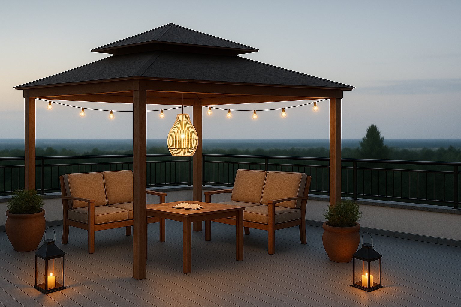Come illuminare un gazebo senza corrente