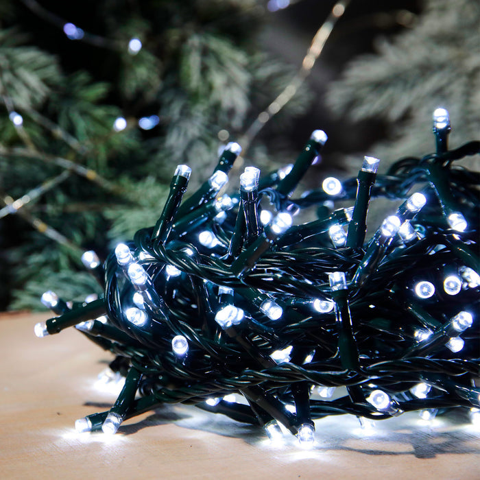 Luci di Natale ad Energia Solare 200 led Bianco Freddo