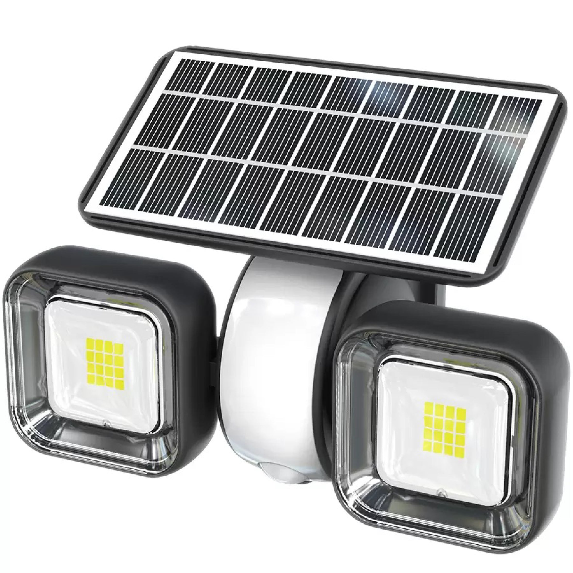 faretto ad energia solare con pannello fotovoltaico e doppia fonte luminosa 1000 lumen