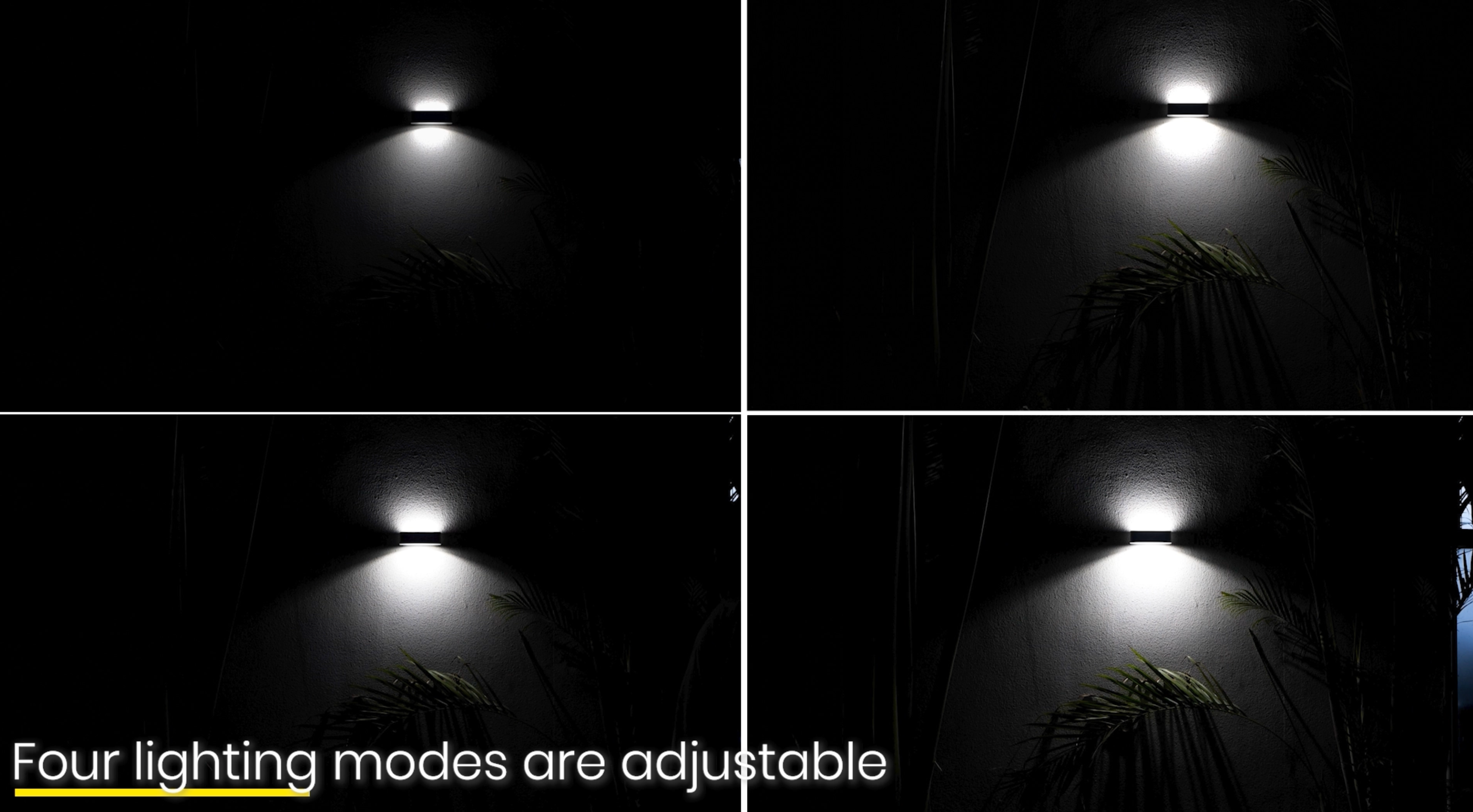 le quattro modalità di funzionamento di un'applique solare da parete