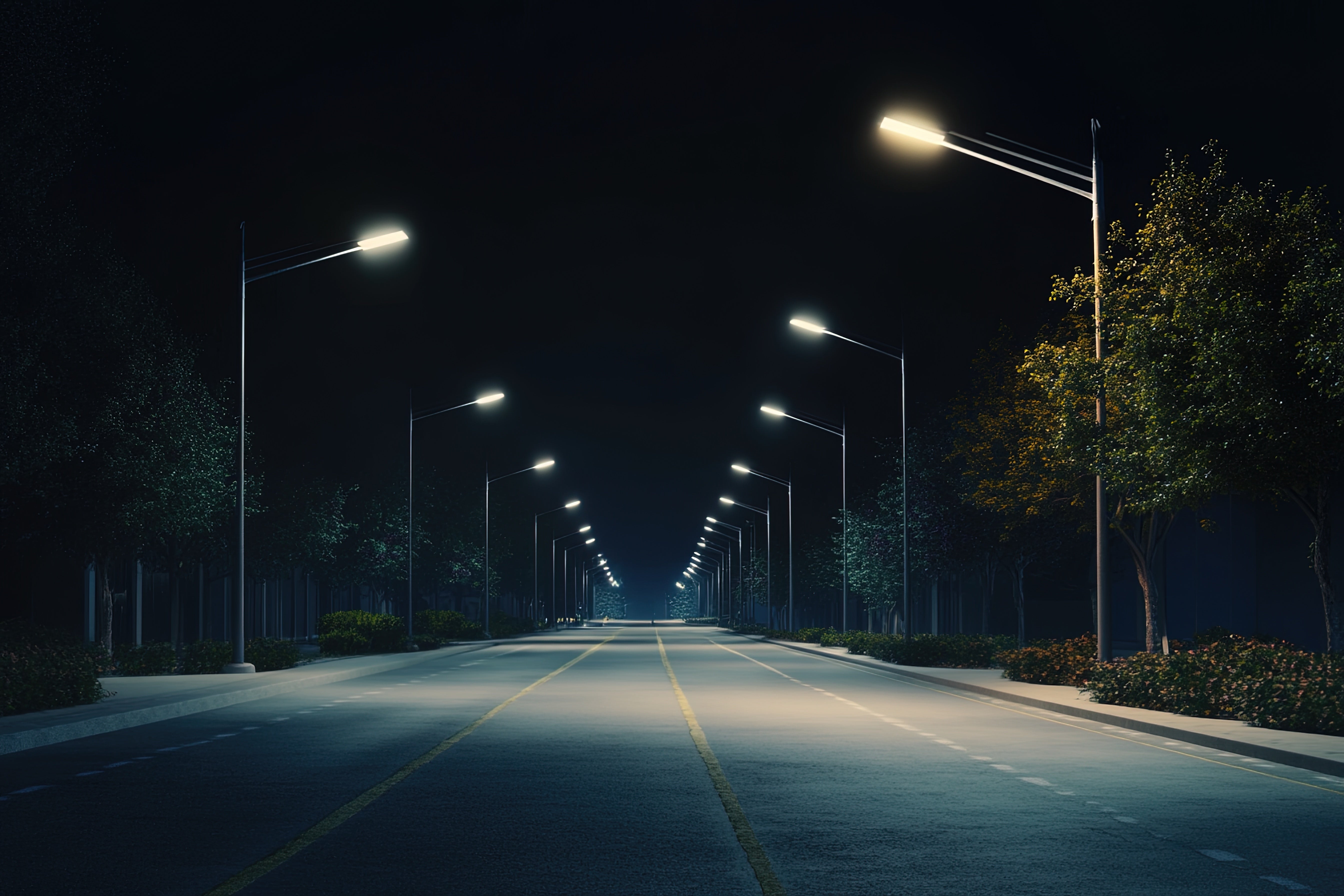 illuminazione strada con lampioni solari potenti