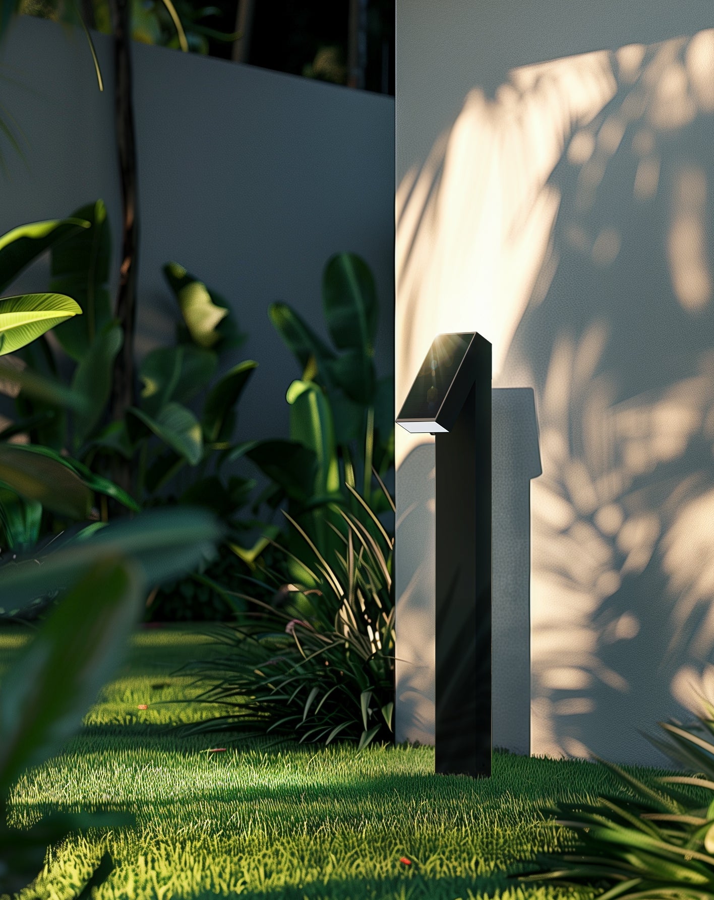 lampioncino solare da esterno con pannello solare incorporato, installazione tramite picchetto in dotazione o tramite stop in dotazione