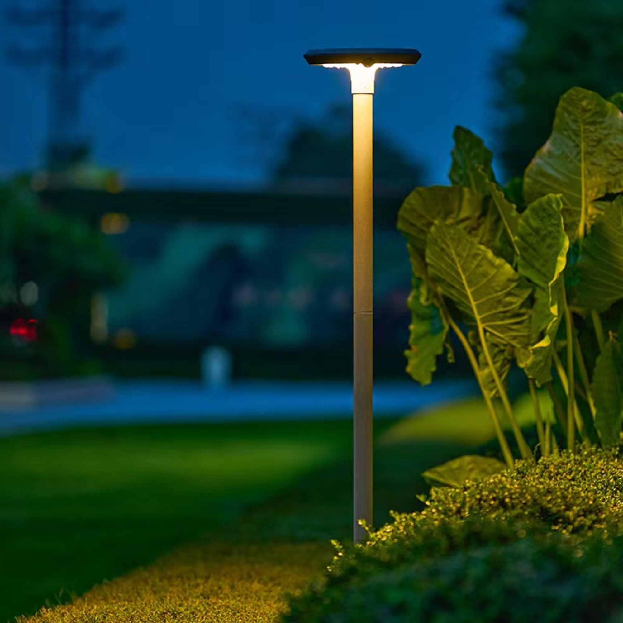 illuminazione esterno con lampione solare con palo incluso