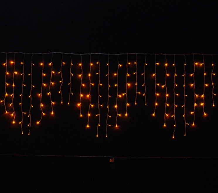Tenda luminosa Luci di Natale Energia Solare 200 Led Bianco Caldo