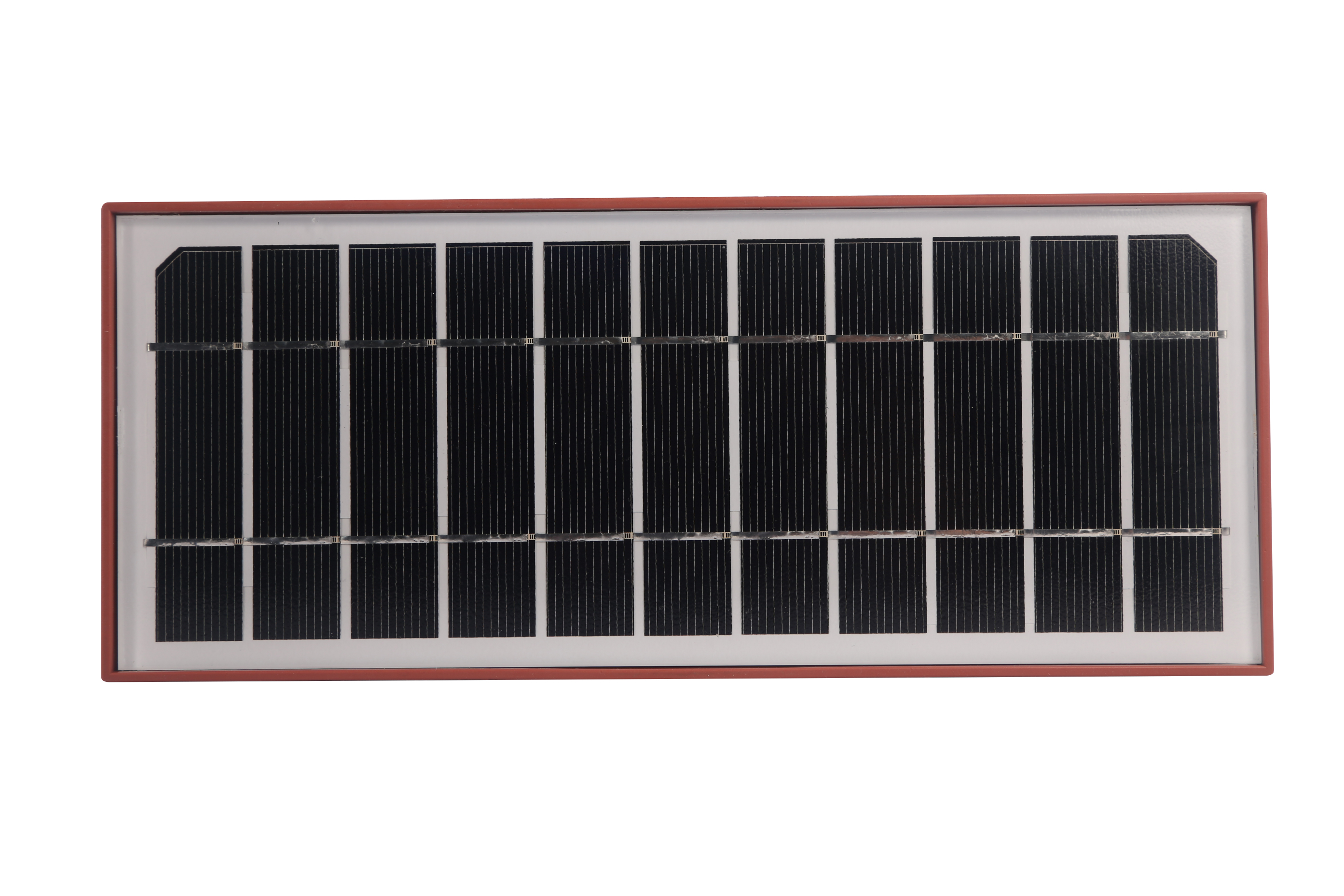 pannello fotovoltaico incorporato nella parte alta dell' applique ad energia solare da 800 lumen