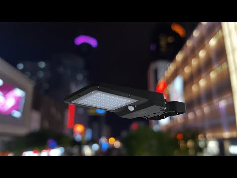 video lampione solare 850 lumen