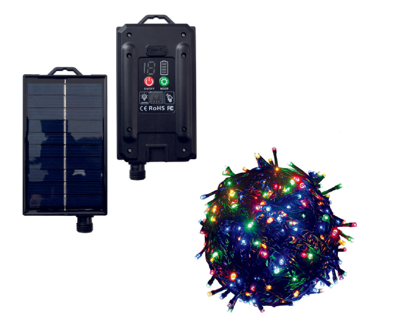 Luci Di Natale Solari 500 Led Multicolor