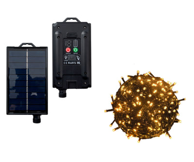 Catena luminosa per esterno Energia Solare 500 Led Bianco Caldo