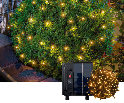 Catene luminose ad Energia Solare 200 Led Bianco Caldo