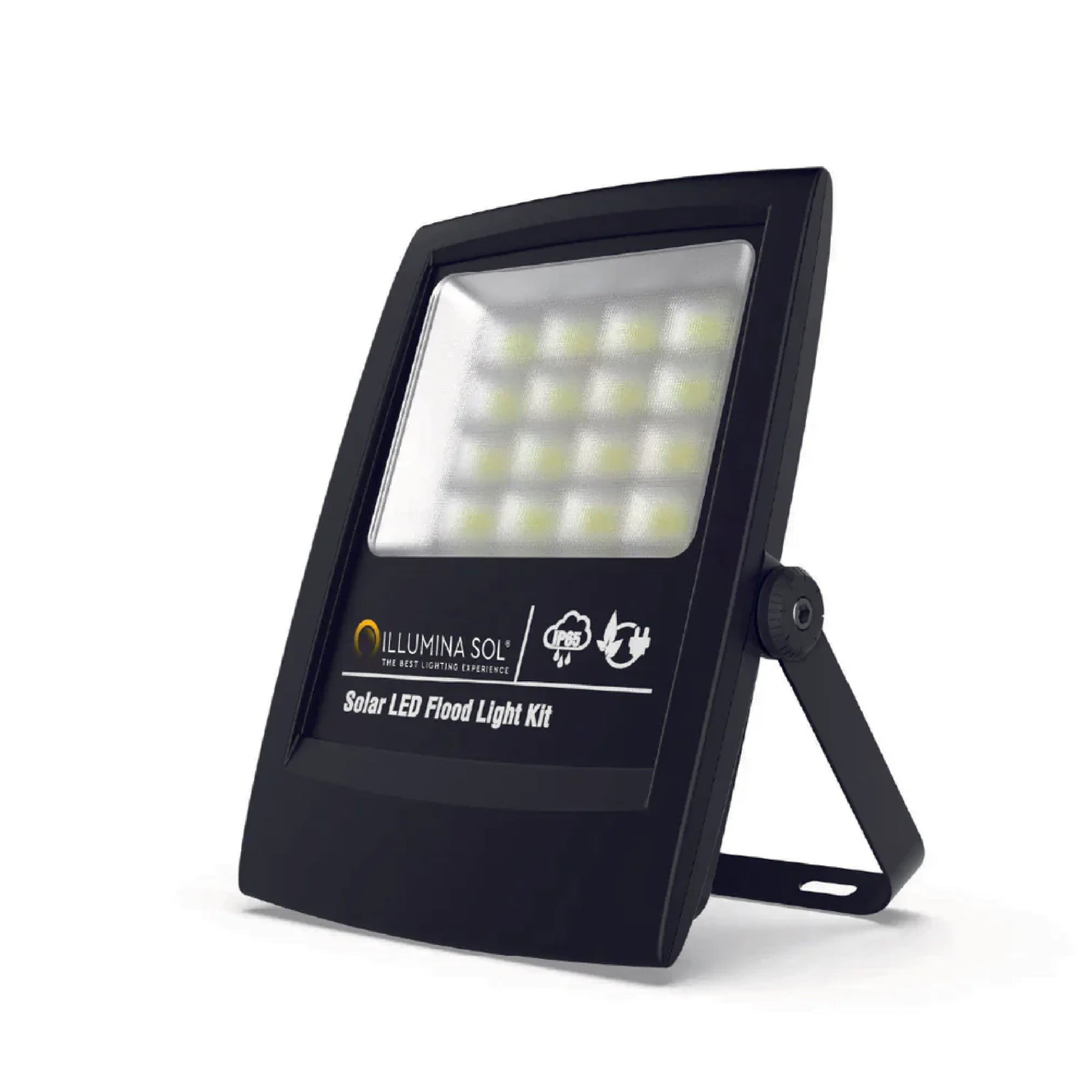 Faro solare a led da esterno potente con flusso luminoso 2480 lumen sensore di movimento e sensore crepuscolare 16 led