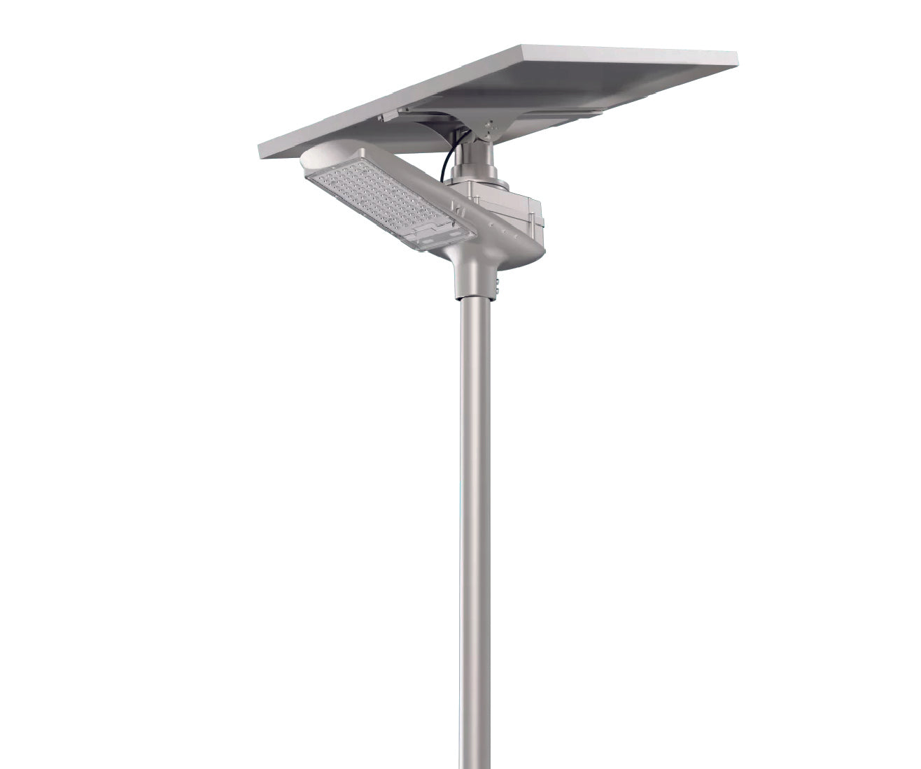 Lampione stradale led solare 5400 Lumen con Pannello Fotovoltaico Orientabile a 360°