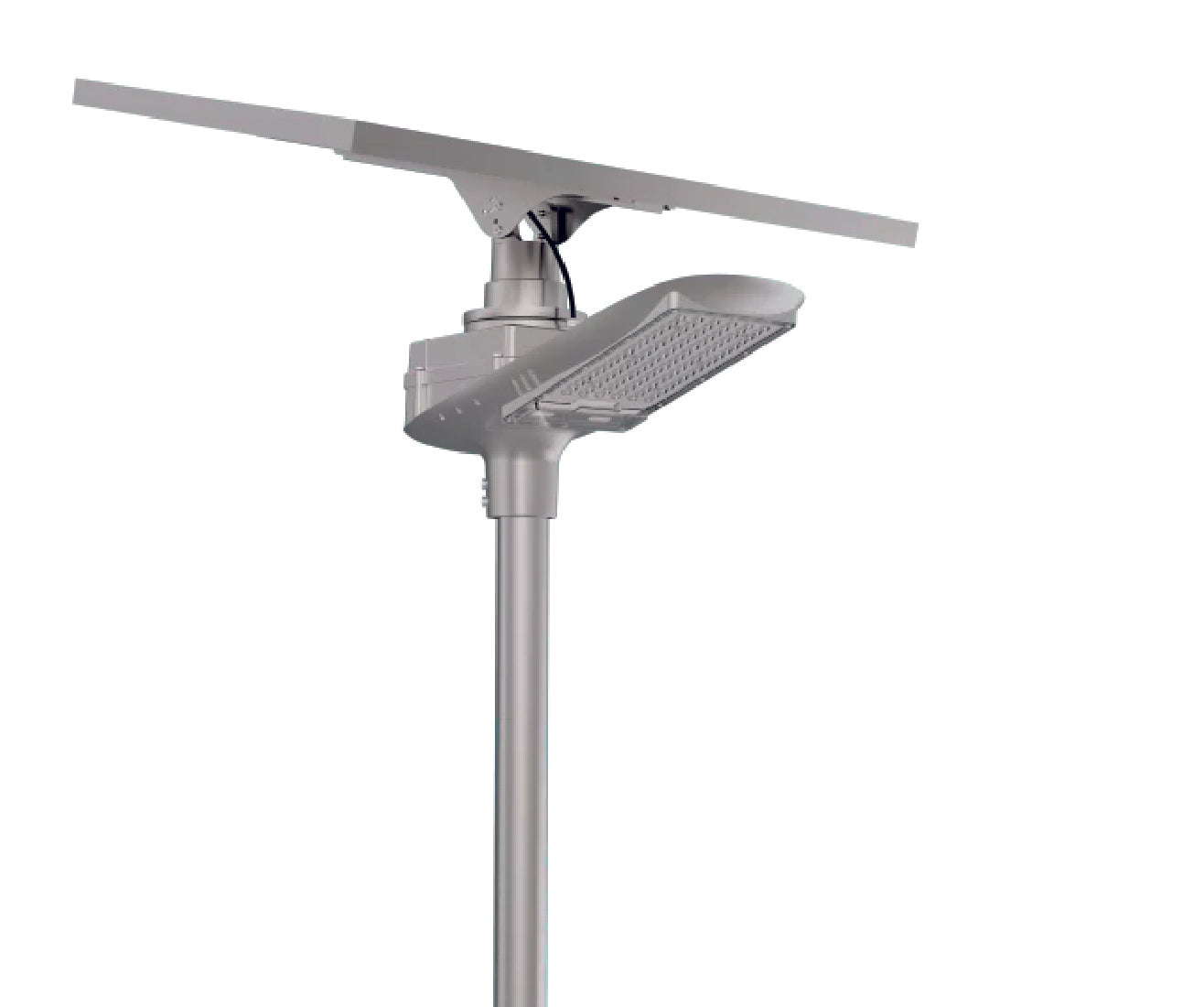 Lampione stradale led solare 5400 Lumen con Pannello Fotovoltaico Orientabile a 360°