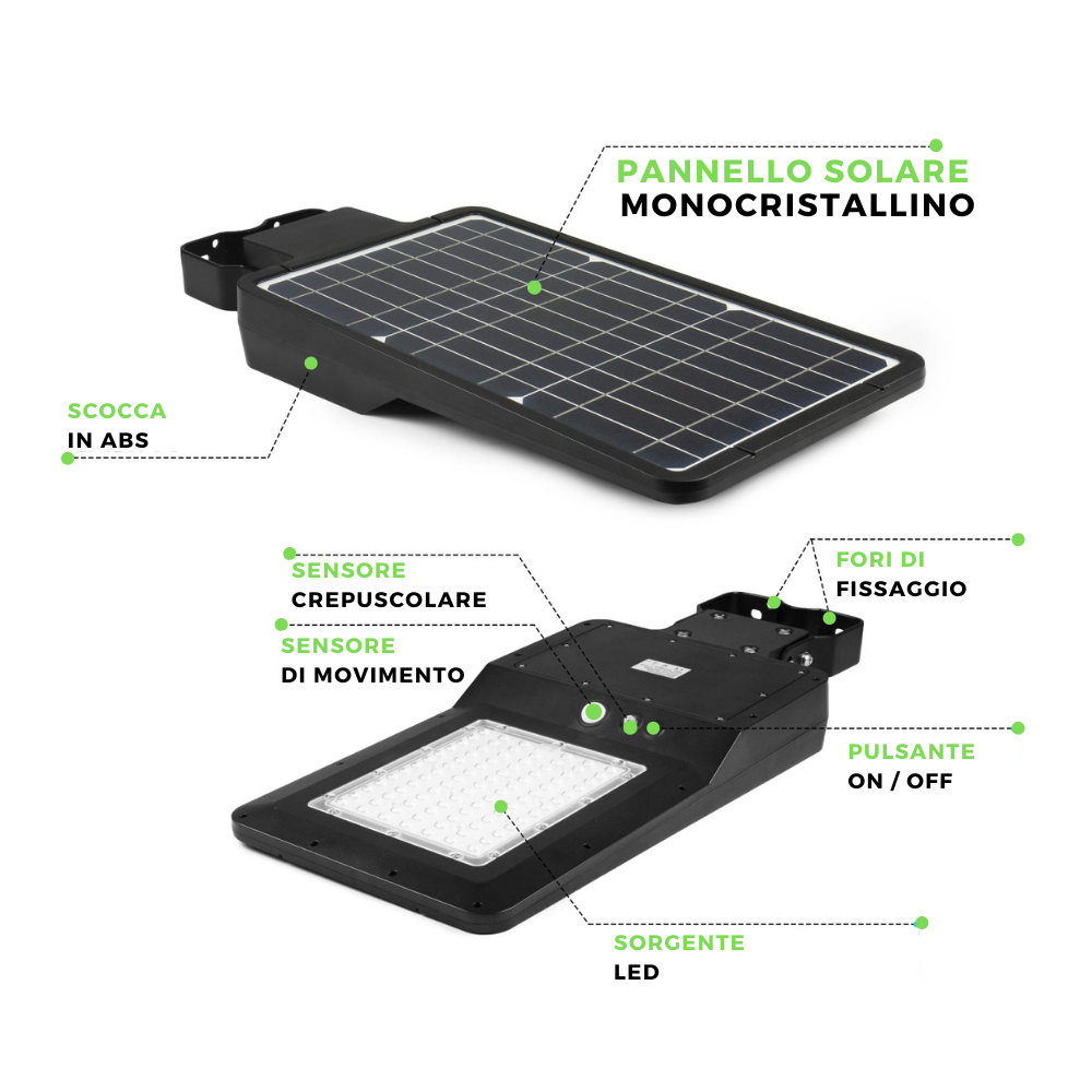 Lampione ad Energia Solare 6000 Lumen