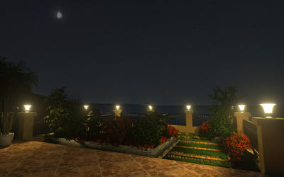 Lampioncino Colonna Solare da esterno 2200 Lumen     "LMS-089"