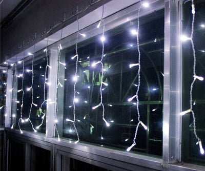 Tenda luminosa Luci di Natale ad Energia Solare 200 led Bianco Freddo