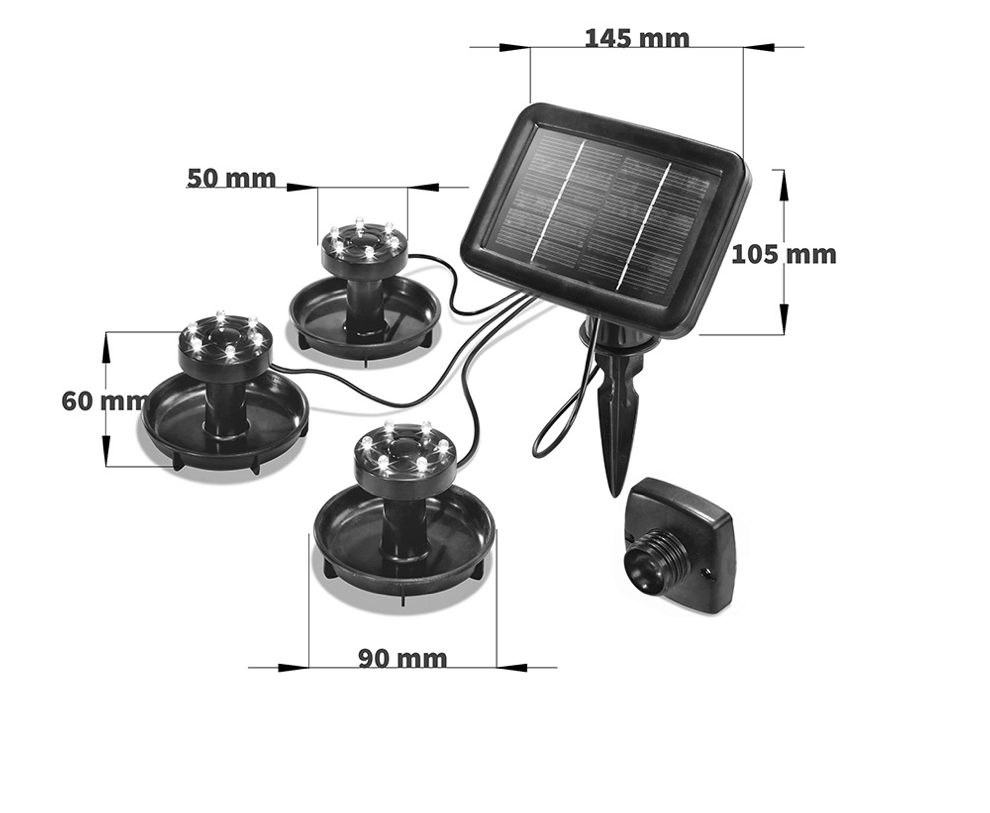 Faretto Immergibile a Led ad Energia Solare