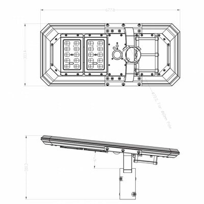Lampione Energia Solare 2000 Lumen con programmazione illuminazione