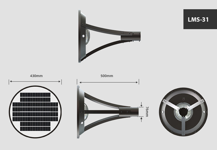 Lampione Led ad Energia Solare Park