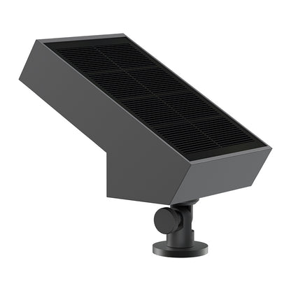 Faro con pannello solare incorporato nella parte superiore, led frontali, dotato di picchetto