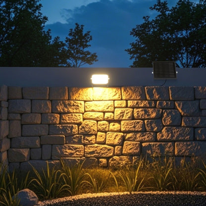 illuminazione esterna con faro ad energia solare da giardino, pannello fotovoltaico separato, flusso luminoso 9600 lumen 