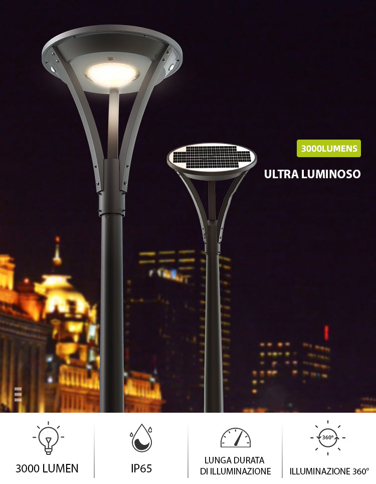 Lampione Led ad Energia Solare Park