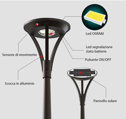 Lampione Led ad Energia Solare Park