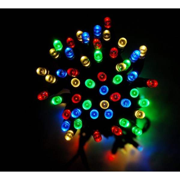 Luci Di Natale Solari 100 Led Multicolor