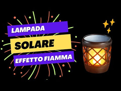 Lampada Solare Effetto FIAMMA Decorativa per Giardino 2 pezzi