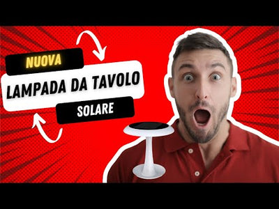 video della lampada da tavolo ad energia solare bianca