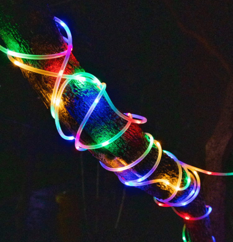 tubo decorativo multicolor natalizio solare