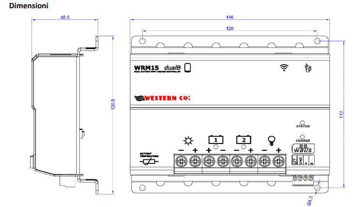 Western WRM15 MPPT Solar Laderegler, PV, Wohnmobil, Wechselrichter