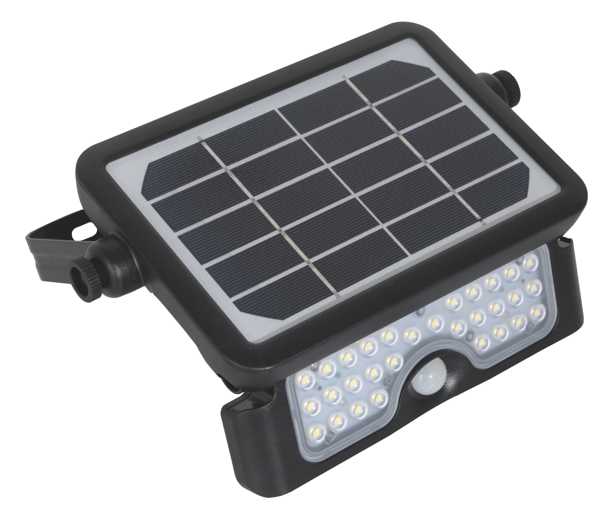 Faretto Solare Led 500 Lumen pannello solare integrato e sensore di  movimento