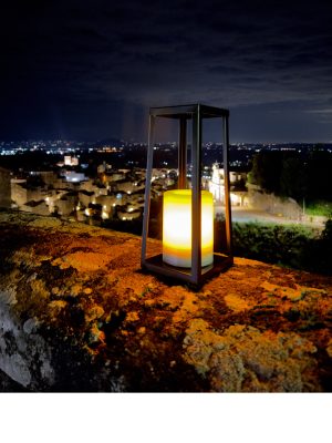 lampada decorativa ad energia solare luce effetto candela