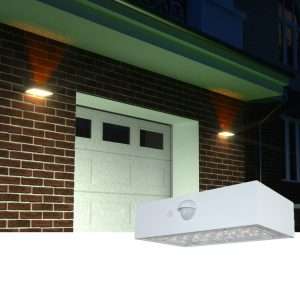 Lampada per illuminazione porte d'ingresso, garage, viali ad energia solare