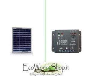 Kit Pannello Fotovoltaico 5W e regolatore di carica 5A